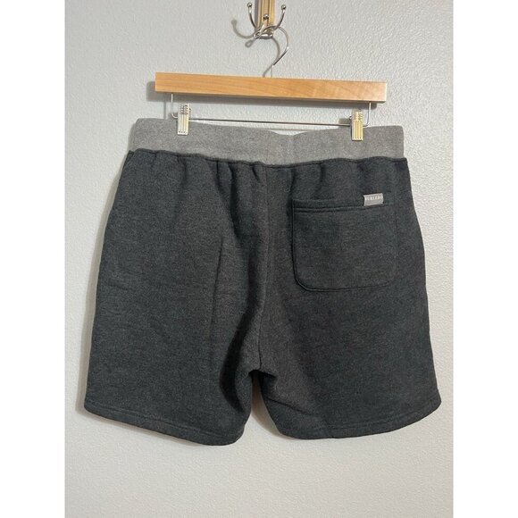 Burlebo Shorts Men's Large Gray Sweatshorts Fleece Drawstring Pockets Gym - Picture 2 of 3